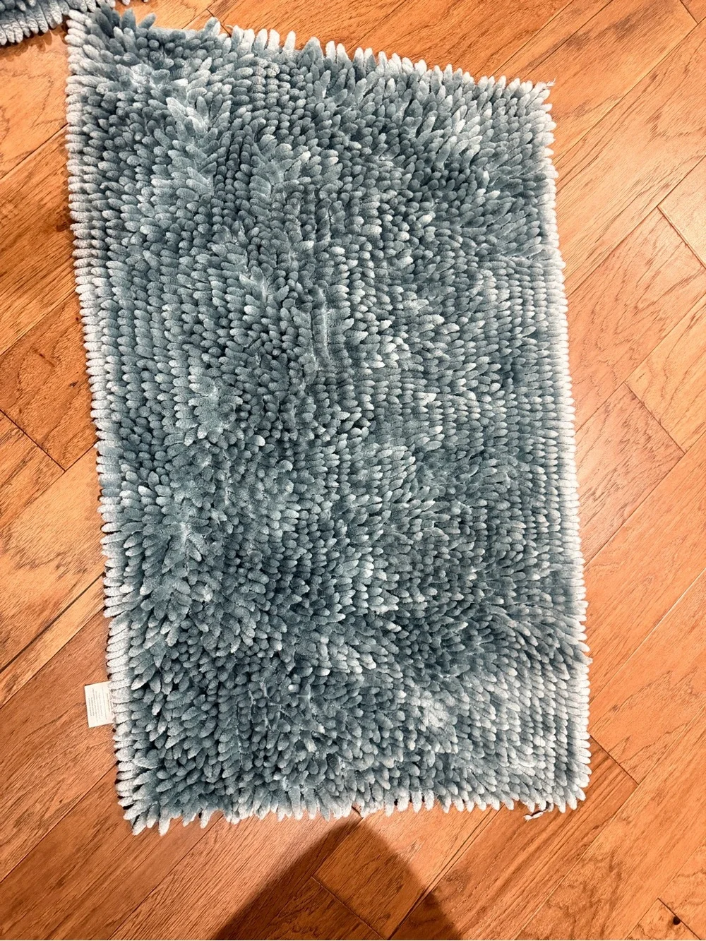 RACHEL Rachel Roy Plush Blue Shag Bath Mat Set